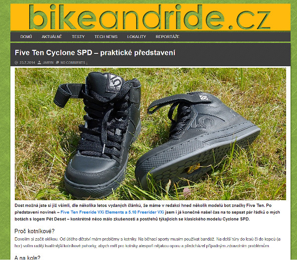 Five Ten Cyclone SPD na www.bikeandride.cz